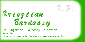 krisztian bardossy business card