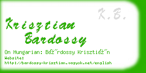 krisztian bardossy business card